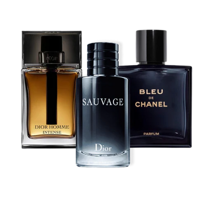 Combo de 3 Parfums - Sauvage Dior, Bleu de Chanel, Dior Homme Intense (Eau de Parfum)