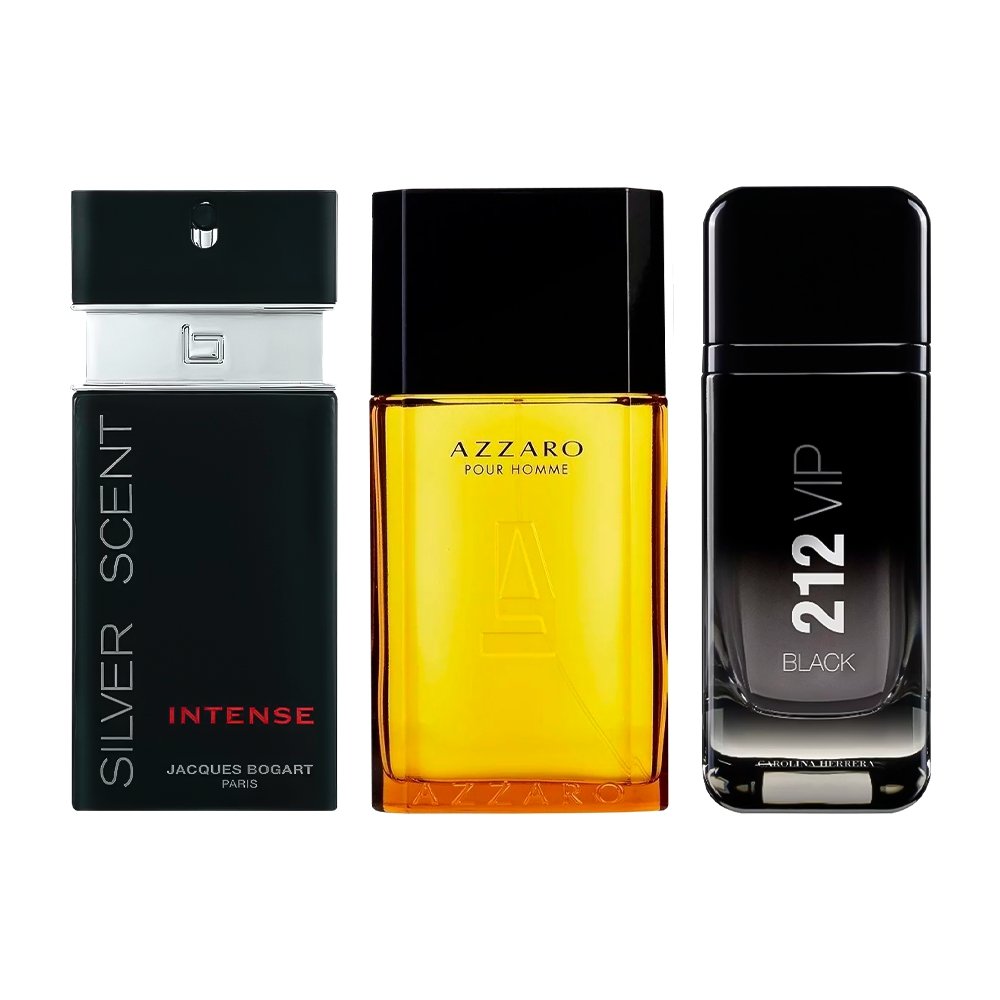 Combo de 3 Parfums Hommes - 212 VIP, 212 VIP MEN et 212 Black [100 ml chacun]